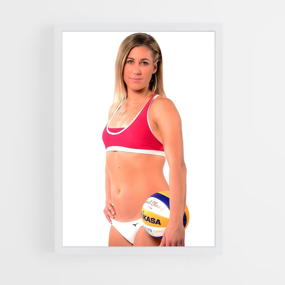 Poster Serve et Sable – affiche Beach-volley (vue 3)